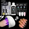 Girls nail care kit 18W Nail Lamp File 30ml Polygel Kit 3 colors Acrylic Poly Gel Set Soak Off Quick Nail Extension set