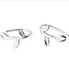 SE104-004 Halo girls forest series simple leaves sterling silver 925 earrings