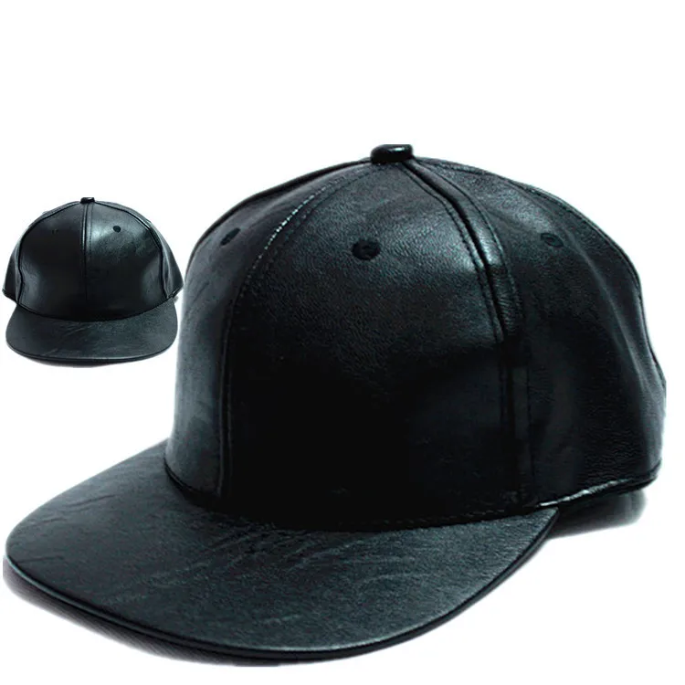 black leather hat mens