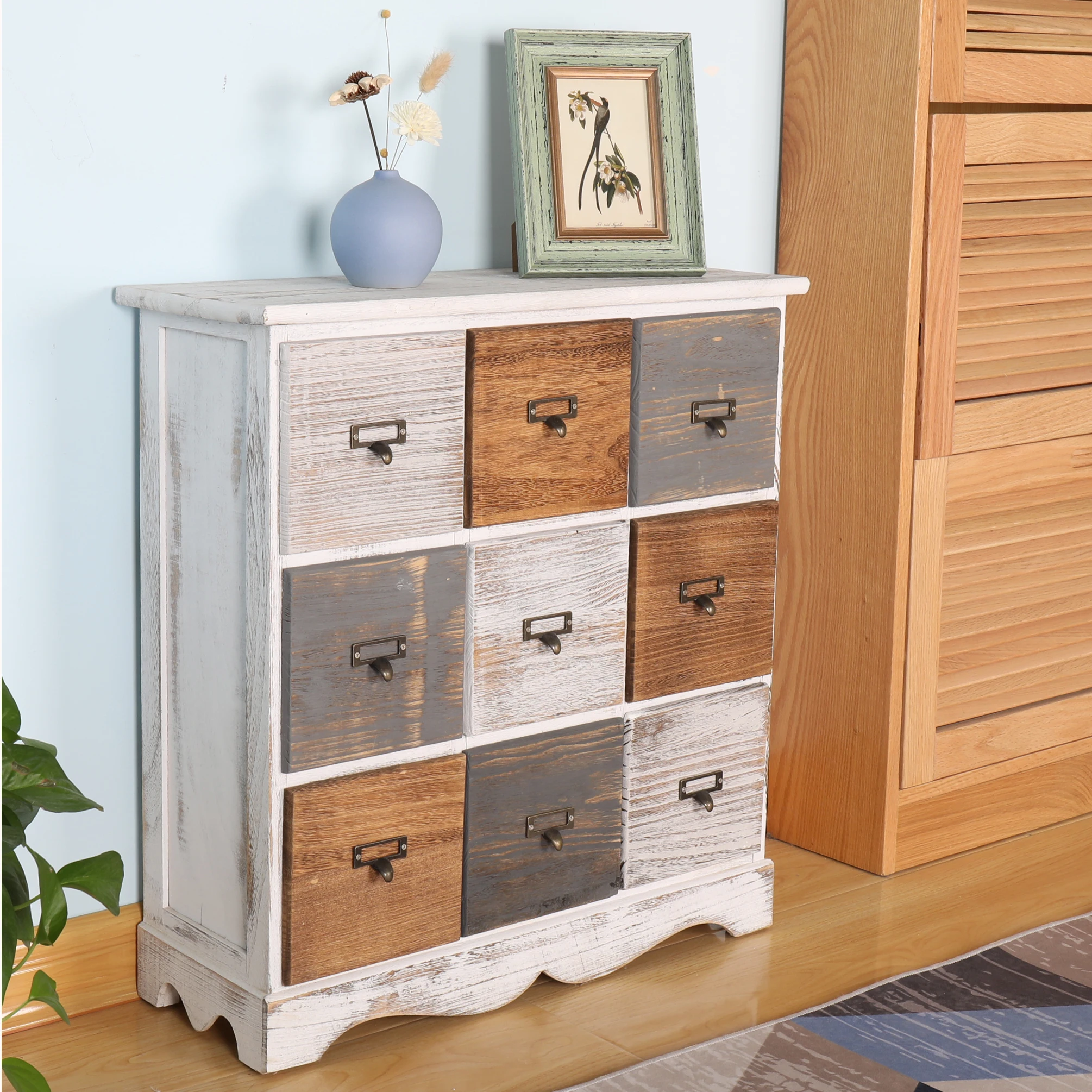 Venta al por mayor armarios rusticos blancos-Compre online los mejores