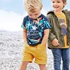 Kids Boys Clothing Set Summer Letters T-shirt Printed Shorts Child Suits
