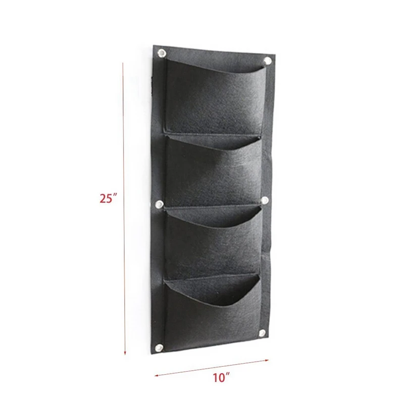 4 Pocket Vertical Wall Garden Planter Wallmounted Plant/4 Pockets