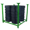 Heavy duty spare mobile foldable metal tire storage car tire stacking rack
