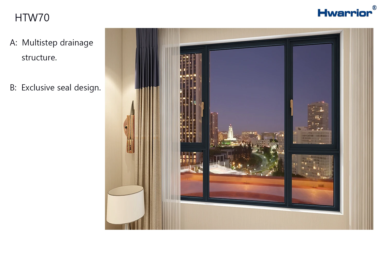 High Quality Aluminum Tempered Glass Windows Sidehung Window For