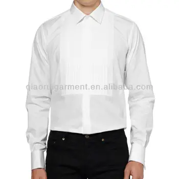 camisa blanca plisada