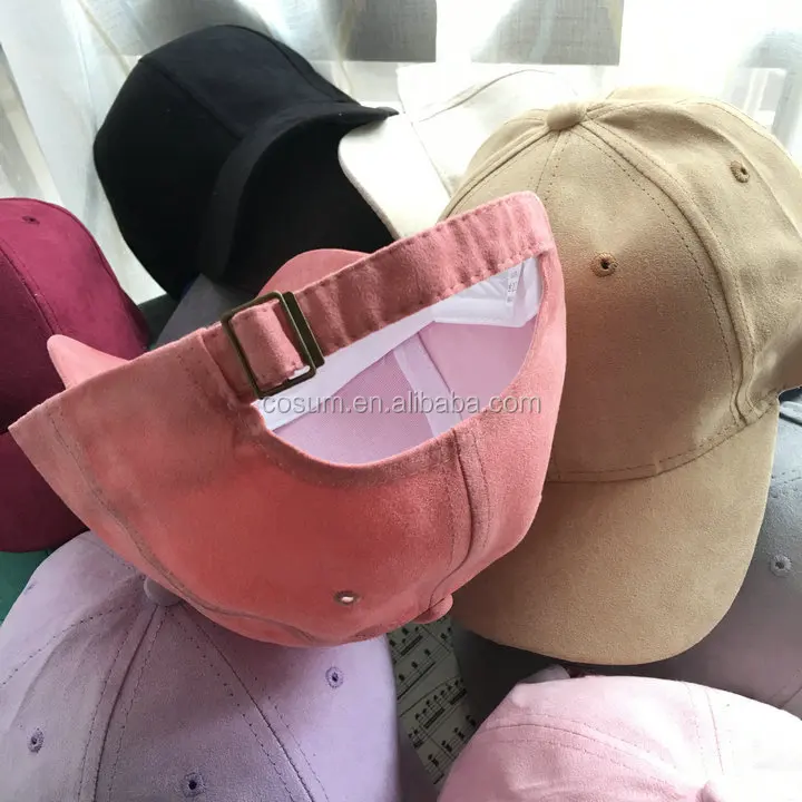 Wholesale custom cap suede trucker fashion suede baseball plain hat