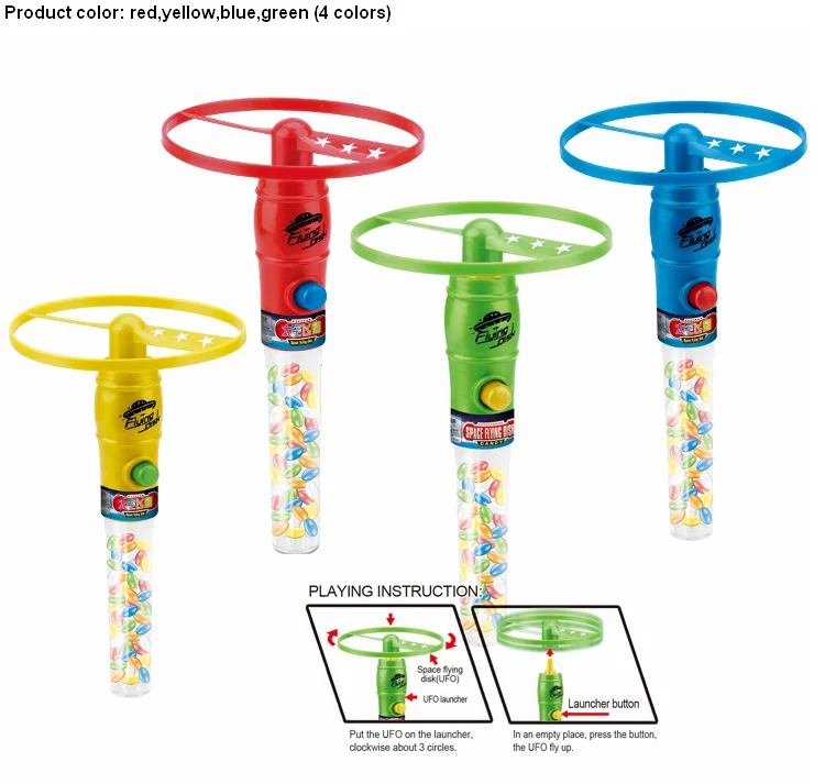 Shantou Juqi Candy Toys Flying Disk Flying Saucer Kidsmania Gyro Pop Candy Toy Buy Candy Toy