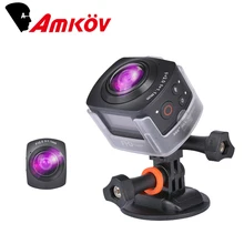 Original AMKOV AMK100S 360 Degree Action Camera All View Virtual Reality 3D Glasses Fisheye Camera 1440P@30FPS WiFi Sport Camera