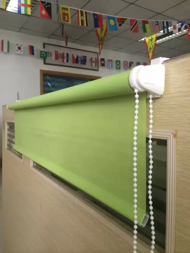 Simple Green Color Hook Or Screw Install Roller Blinds Buy Simple