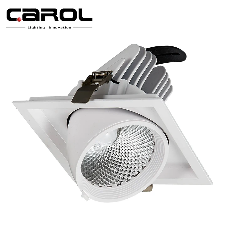 square ceiling recessed tunable cool white 30W 35W 38W adjustable led downlight gimbal