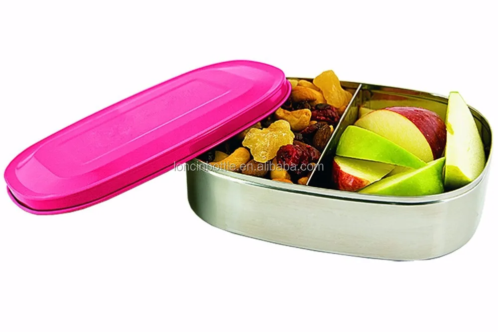 Stainless Steel Food Container With Divider,Rectangular Kids Stainless