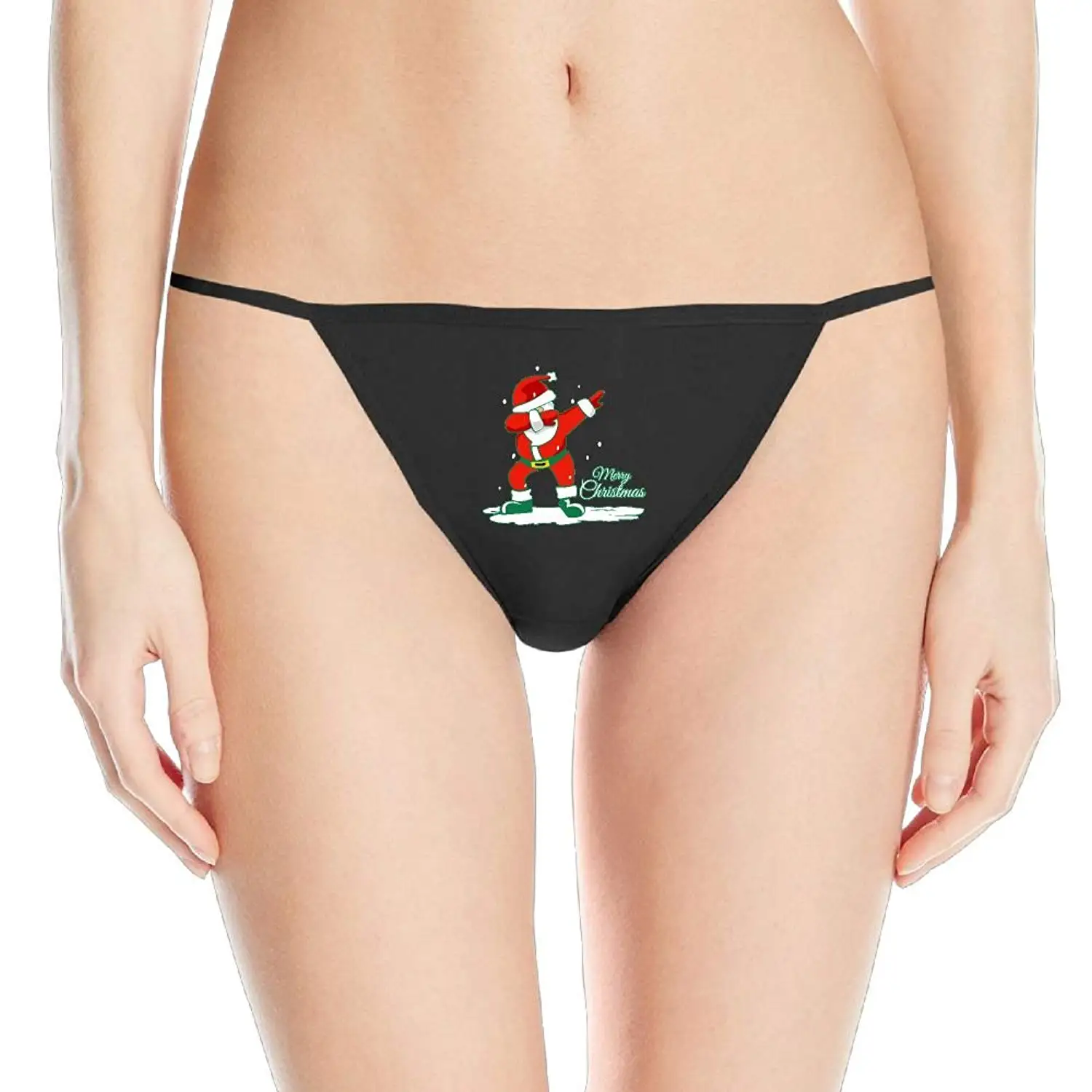 CafePress Cute Snowman in Blue Velvet Thong Panties