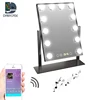 12 LED Blubs Touch Screen Makeup Mirror Wireless Speaker Hollywood Clock Mirrors Lights Health Beauty Tool