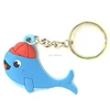 Cute Soft PVC Rubber Key Ring Key Chain Custom Blue Dolphin Keychain
