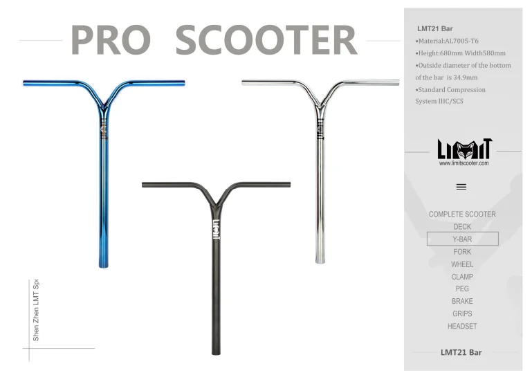 LMT20 Tbars (Oversize) high quality freestyle pro stunt scooter T BAR