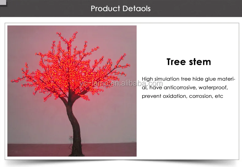 220v outdoor street garden artificial pink cherry blossom tree lights