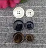 HYD High Grade Natural Shell Button Black Butterfly Material For Coat and Sweater 4 HoleS Wide - e dge Real Shell Buttons