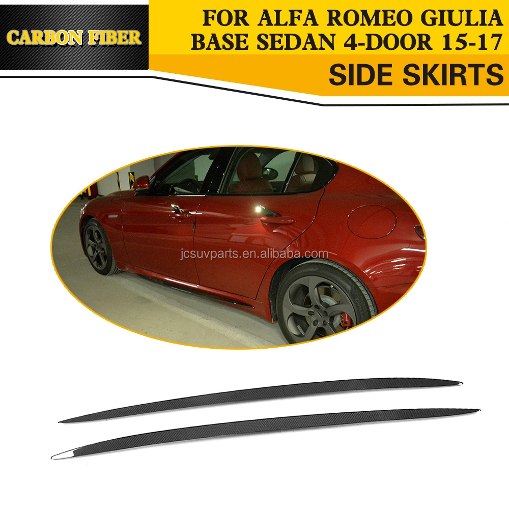 Look Profili Minigonne Profiles Side Skirts Alfa Giulia Quadrifoglio CARBON look 