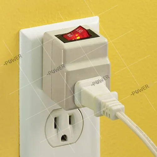 Single Outlet Wall Tap Adapter Surge Protector With On/off Lighted