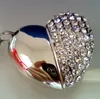Heart shaped cute studded jewels USB flash drive cheap wholesale