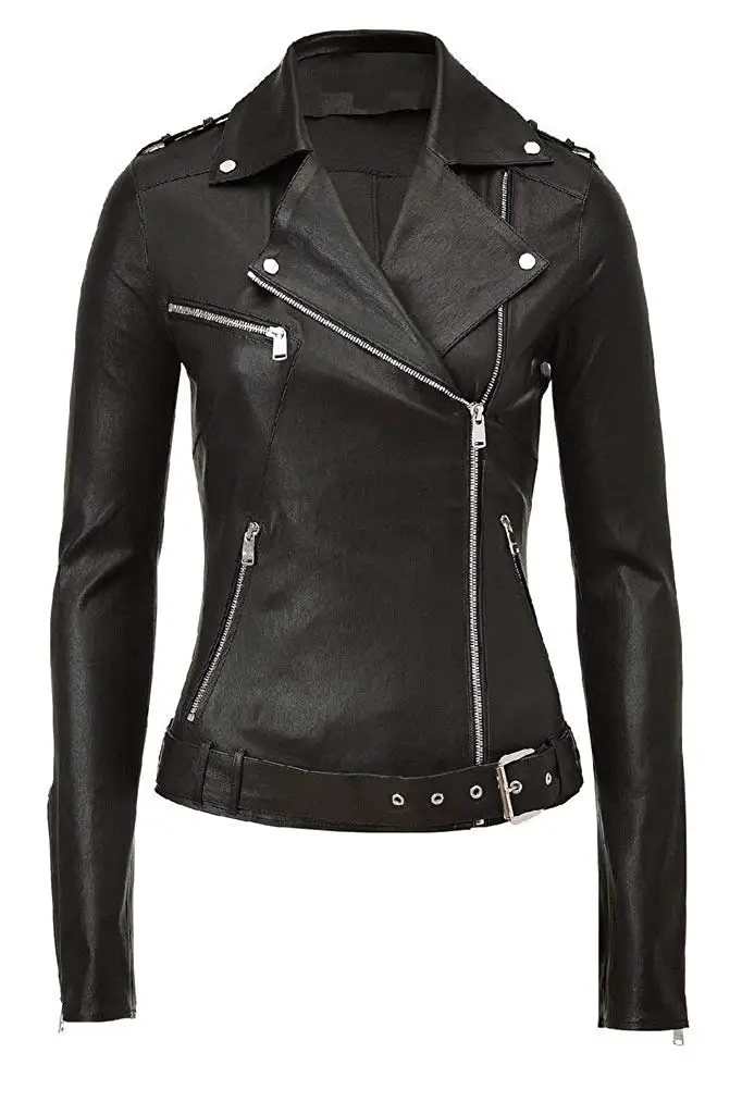 Buy Rebellious Boutique New Women's Lambskin Leather Bomber Biker J...