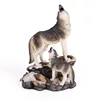 Custom polyresin mother wolf statue