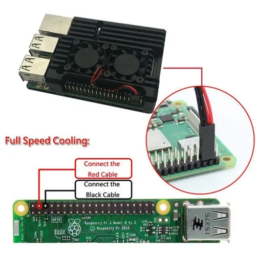 Latest Raspberry Pi 3 Model B Aluminum Case With Dual Cooling Fan