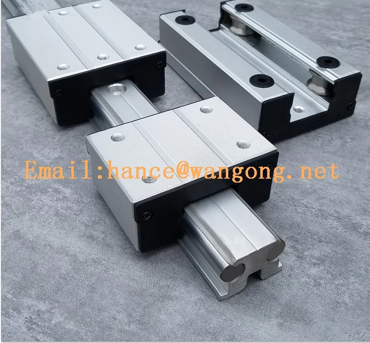 1 PCS Linear Slide Block Bearings LGD8-100L-4UU Four Roller Skating Block Without Double Axis Roller Linear Guide