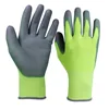 Hi Vis Green PU Palms Coated Two Finger Touch Cut Resistant Winter Gloves Touch Screen Gloves for Wholesale