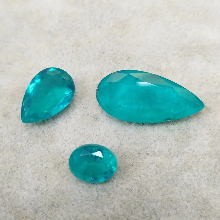Synthetic Paraiba Tourmaline Crystal Loose Tourmaline Gemstone Prices