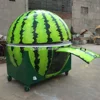 FRP watermelon shape kiosk /mobile orange juice bar for foods/factory directly sale outdoor kiosk