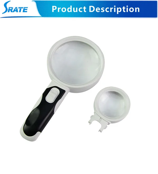Handheld Portable Magnifier Magnifying Glass Set With Led Lights 5x 10x
