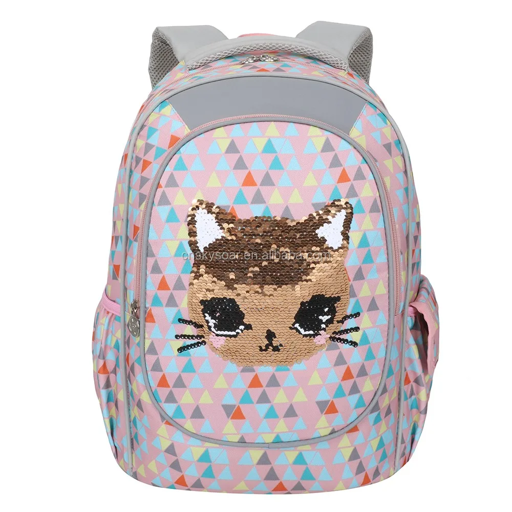 cat sequin backpack
