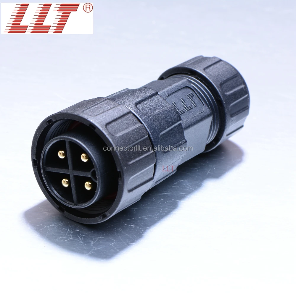 4 Pin M25 Ip67 Waterproof Male Female Threaded Connector - Buy Round ...