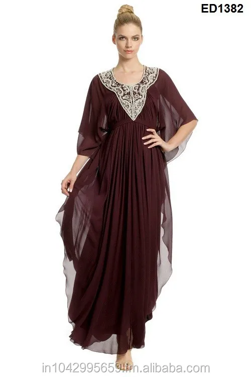 Arabic Designer Long Nikah Kaftan Jalabiya Muslim Long Dubai