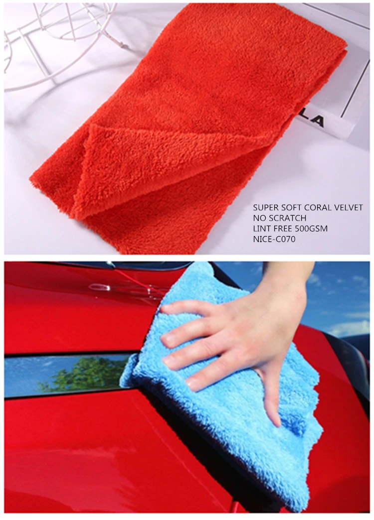 Super Soft 80% Polyester 20% Polyamide 500gsm 40x40 Cleaning Cloth ...