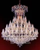 vintage 60'' 84-arm Hotel lobby led pendabt lamp Large custom foyer clear crystal chandelier luxury hang light