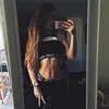 Europe and America explosion 2017 speed sell hot new cotton printed vest sleeveless super short umbilical cord t-shirt female
