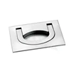 Zinc flush folding pull handles for kitchen cabinet