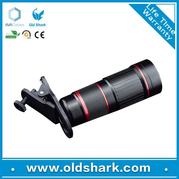 Smartphone telescope 18x zoom lens with universal clip and printed logo