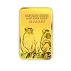 china online shopping free design africa animal monkey values souvenir items copper die cast 24k gold plated gold bar