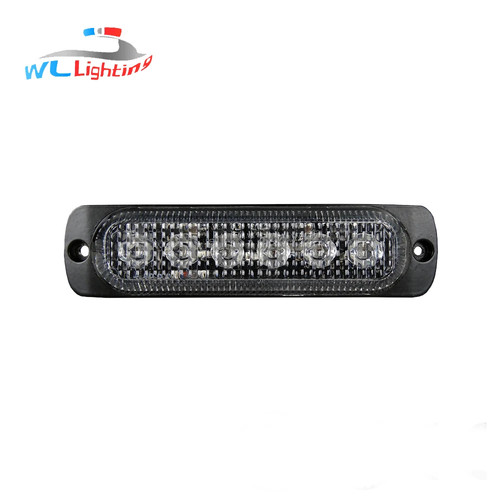 GDWLLIGTING 6 R65 3W LED Truck Grille Strobe Amber White Blue Red Green Lights