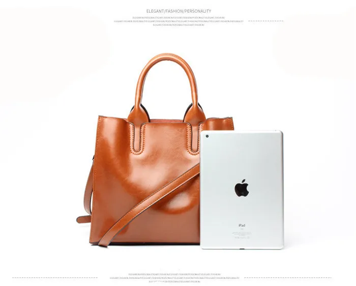 Custom Logo Own Branded Genuine Leather Handbag Women Shoulder Bag