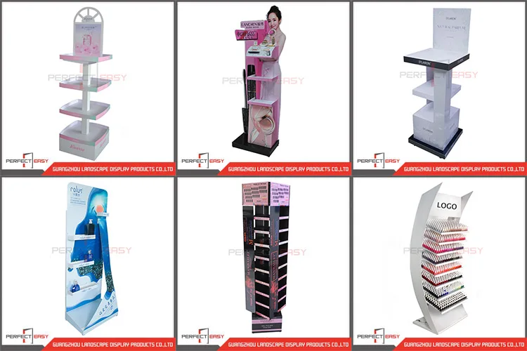 Wholesale Metal Cosmetic Display Stand Floor Standing Display Unit