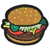 Wholesale Burger cute food patch embroidered patch iron on for backpack patch for children