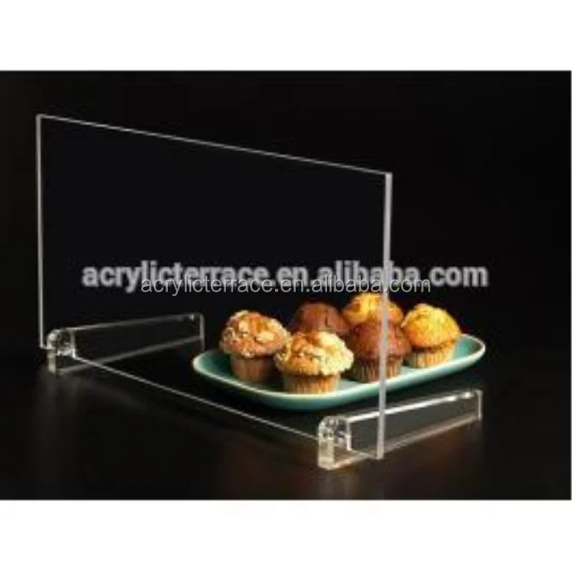 Perspex Acrilico Trasparente Torta di visualizzazione dello schermo Starnuto Cibo Guard 5 MM spessore 750 mm