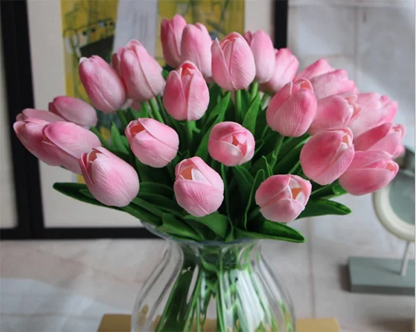 Hot Sale Mini Artificial Tulips Pu Tulips Flowers For Decoration - Buy ...