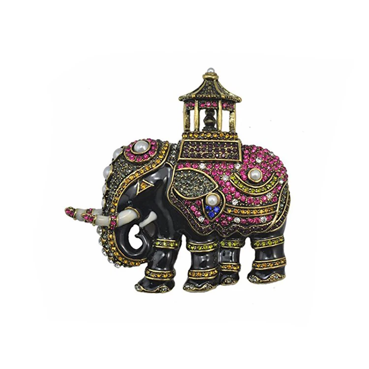 rhinestone elephant figurine