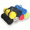 Roll Up All Season Plain Polar Fleece Travel Blanket with Carry Handle for Promotion
