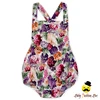 HYB177 Yihong baby clothing newborn baby jumpsuit colorful big flower print halter romper wholesale baby clothes